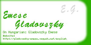 emese gladovszky business card